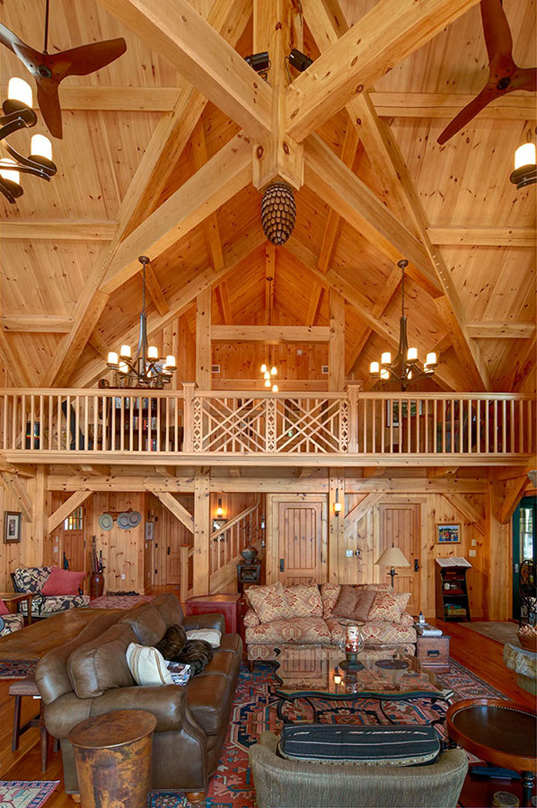 Lakefront-Lodge-Livingroom-Balcony